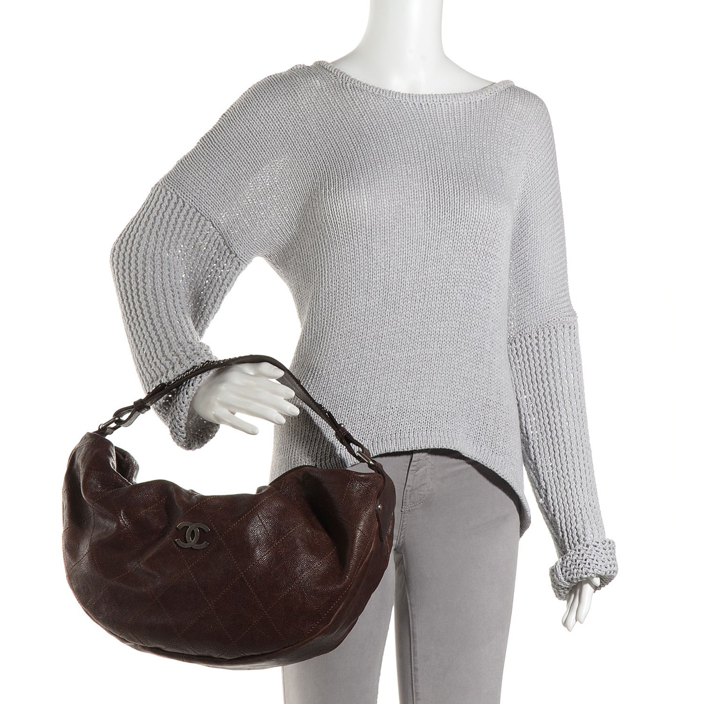 Caviar Outdoor Ligne Large Hobo Brown