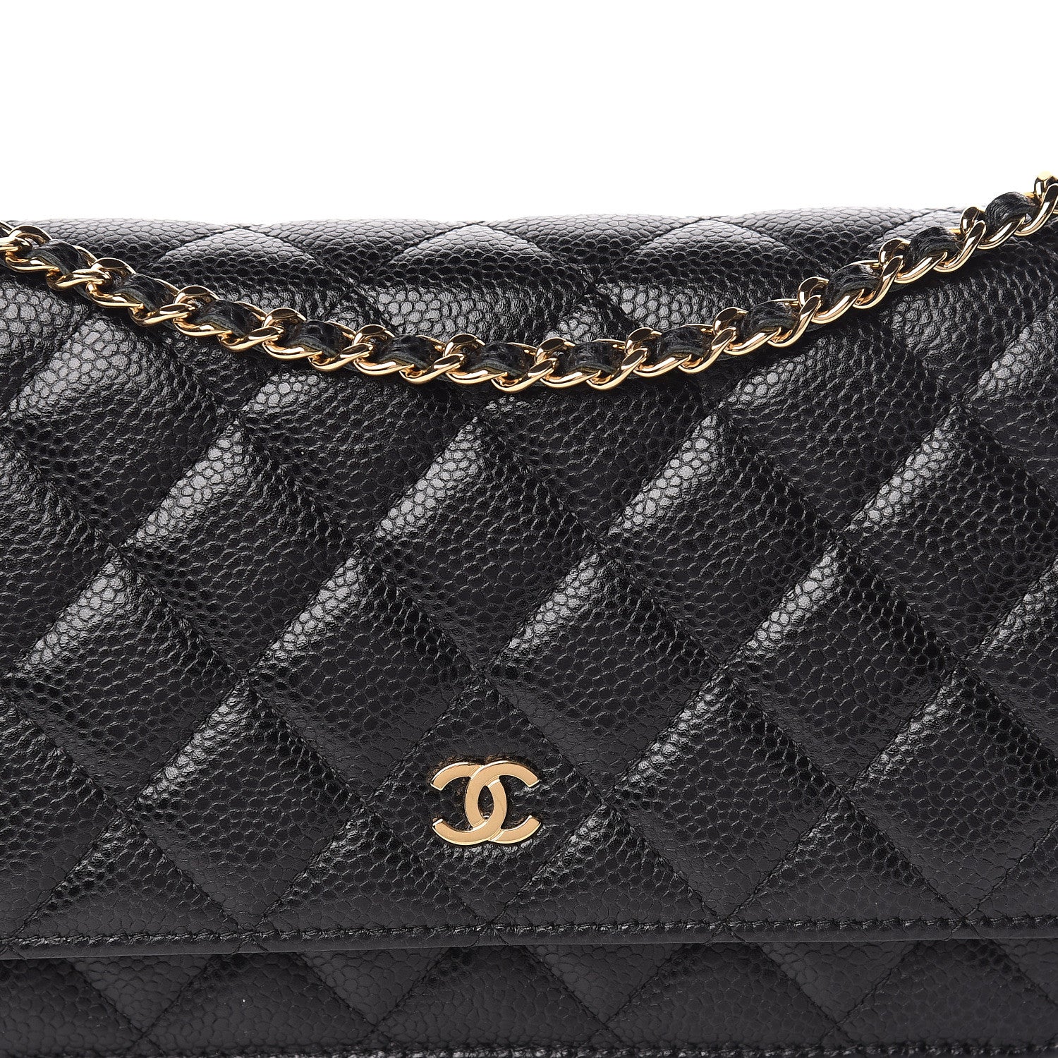 Chanel Caviar Quilted Wallet On Chain WOC Black 11 of 12