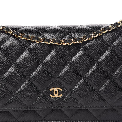 Chanel Caviar Quilted Wallet On Chain WOC Black 11 of 12