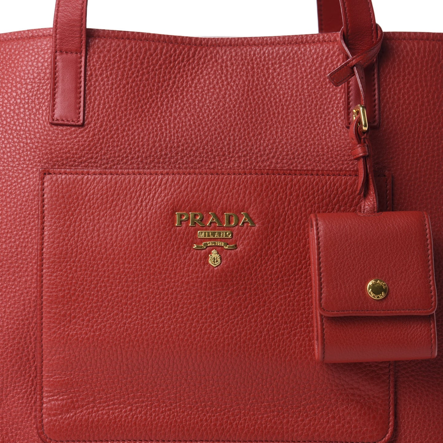 Vitello Daino Pocket Shopping Tote Rosoo