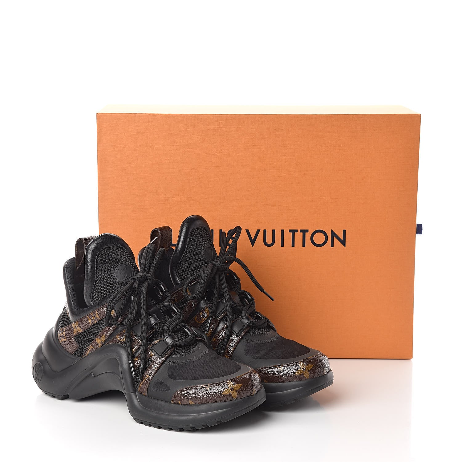 Louis Vuitton Calfskin Patent Monogram LV Archlight Sneakers 37 Black 8 of 8