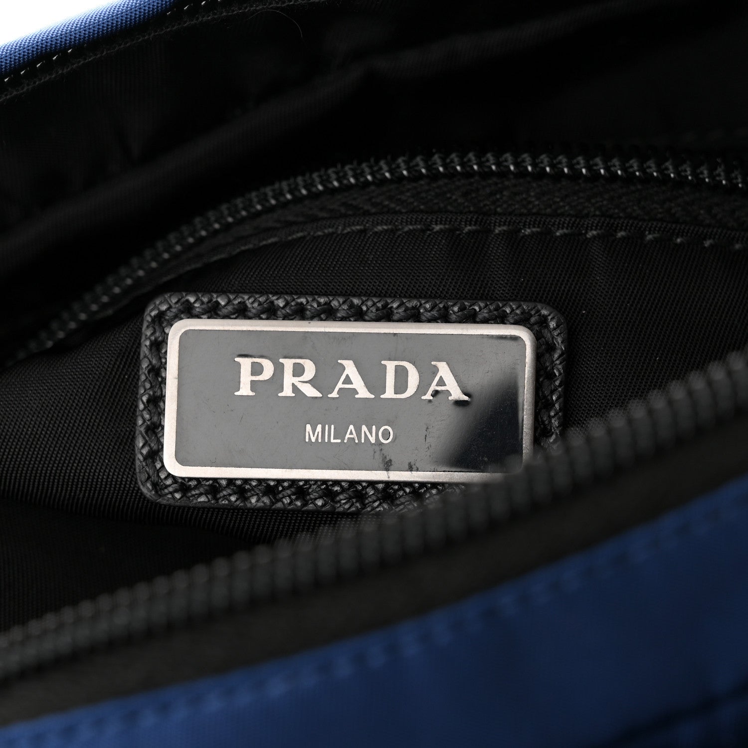 Prada Nylon Saffiano Racing Logo Camera Crossbody Bag Blue Black 6 of 11
