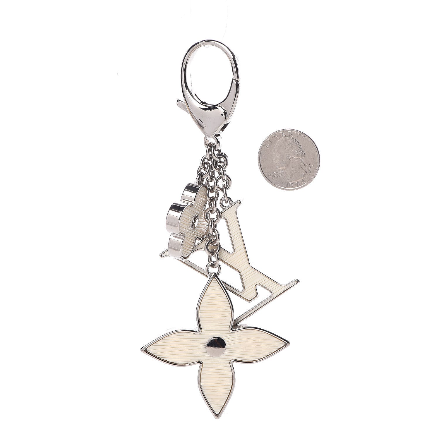 Louis Vuitton Fleur d Epi Bag Charm Ivory 2 of 4