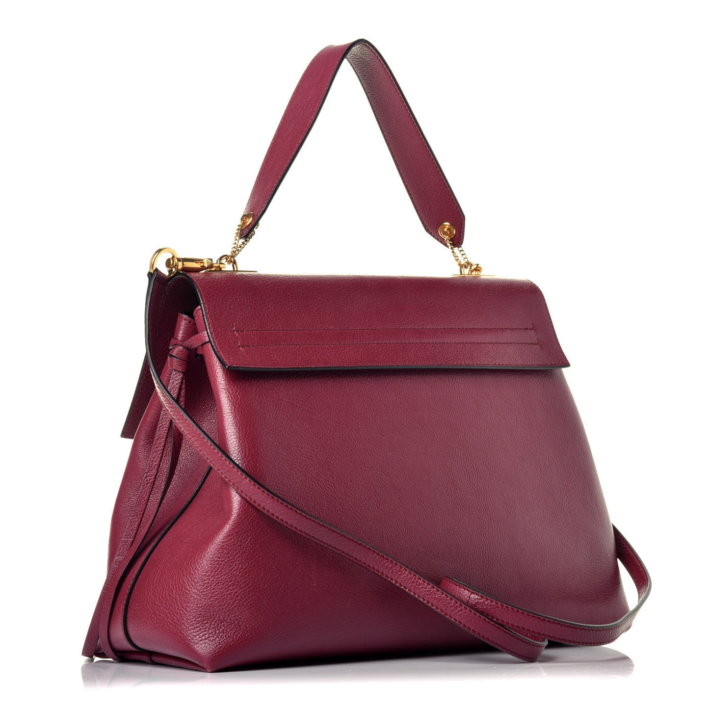 Grainy Calfskin VRing Shoulder Bag Cerise