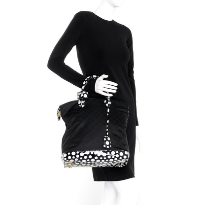 Louis Vuitton Nylon Kusama Infinity Dots Lockit Vertical MM Black White 2 of 7