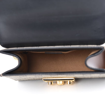 Gucci GG Supreme Monogram Calfskin Small Padlock Shoulder Bag Beige Black Cuir 7 of 12