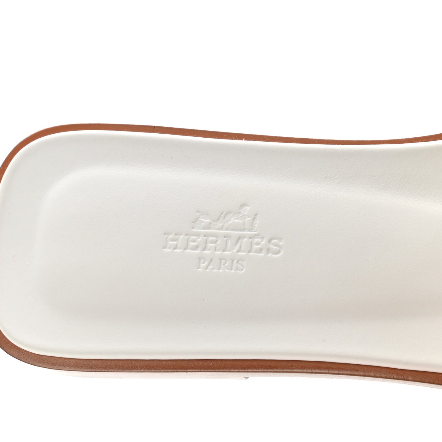 Box Calfskin Oran Sandals 39 White