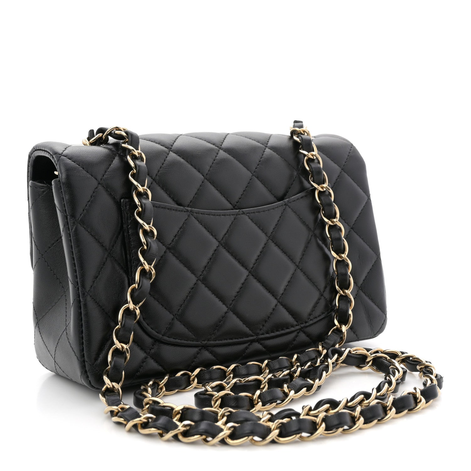 Chanel Lambskin Quilted Mini Rectangular Flap Black 3 of 12