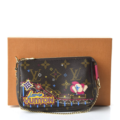 Louis Vuitton Monogram 2020 Christmas Animation Roller Coaster Mini Pochette Accessories Pivoine 11 of 11