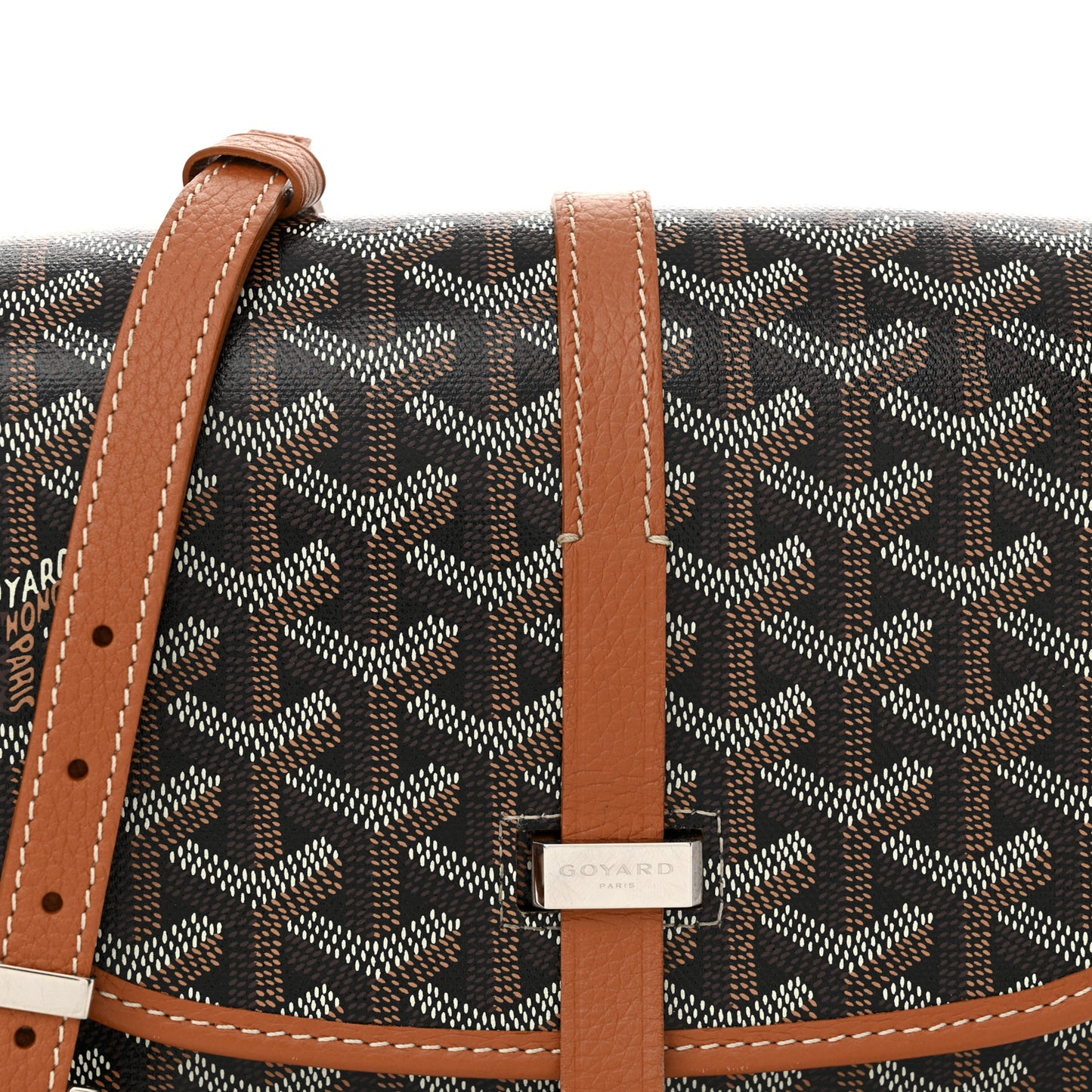 Goyardine Belvedere II PM Messenger Bag Black Gold