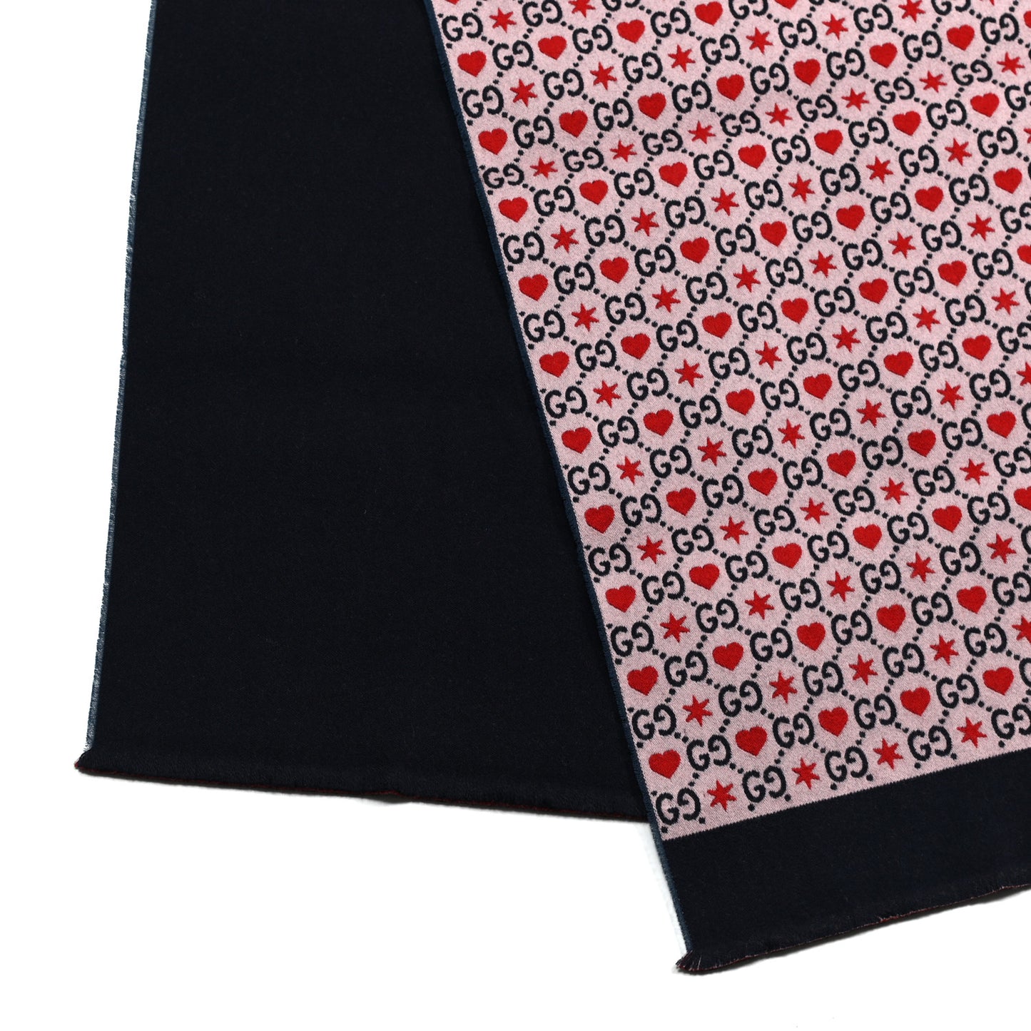 Wool Cotton GG Monogram MHerry Scarf Violet Pink