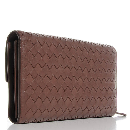Bottega Veneta Nappa Intrecciato Continental Flap Wallet Light Brown 3 of 8