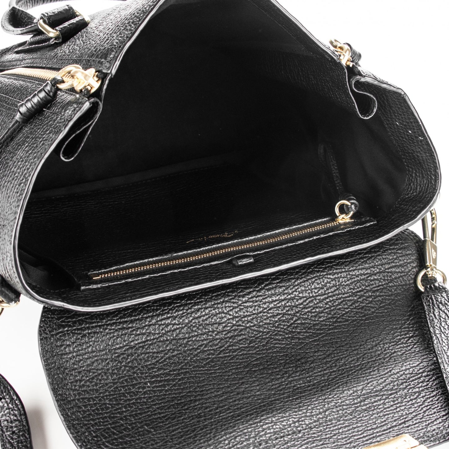 3.1 Textured Calfskin Medium Pashli Satchel Black