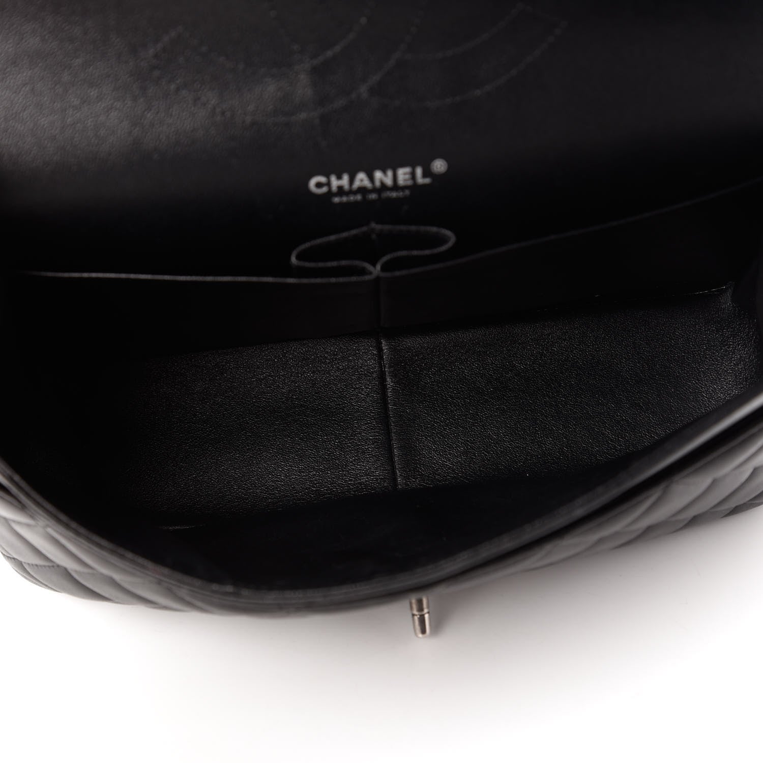 Chanel Lambskin Quilted Jumbo Double Flap Black 5 of 14