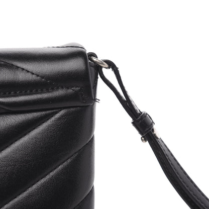 Saint Laurent Calfskin Y Quilted Monogram Loulou Flap Bag Black 9 of 12