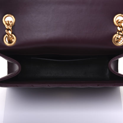 Saint Laurent Lambskin Matelasse Chevron Medium Monogram Satchel Amaranto 5 of 15