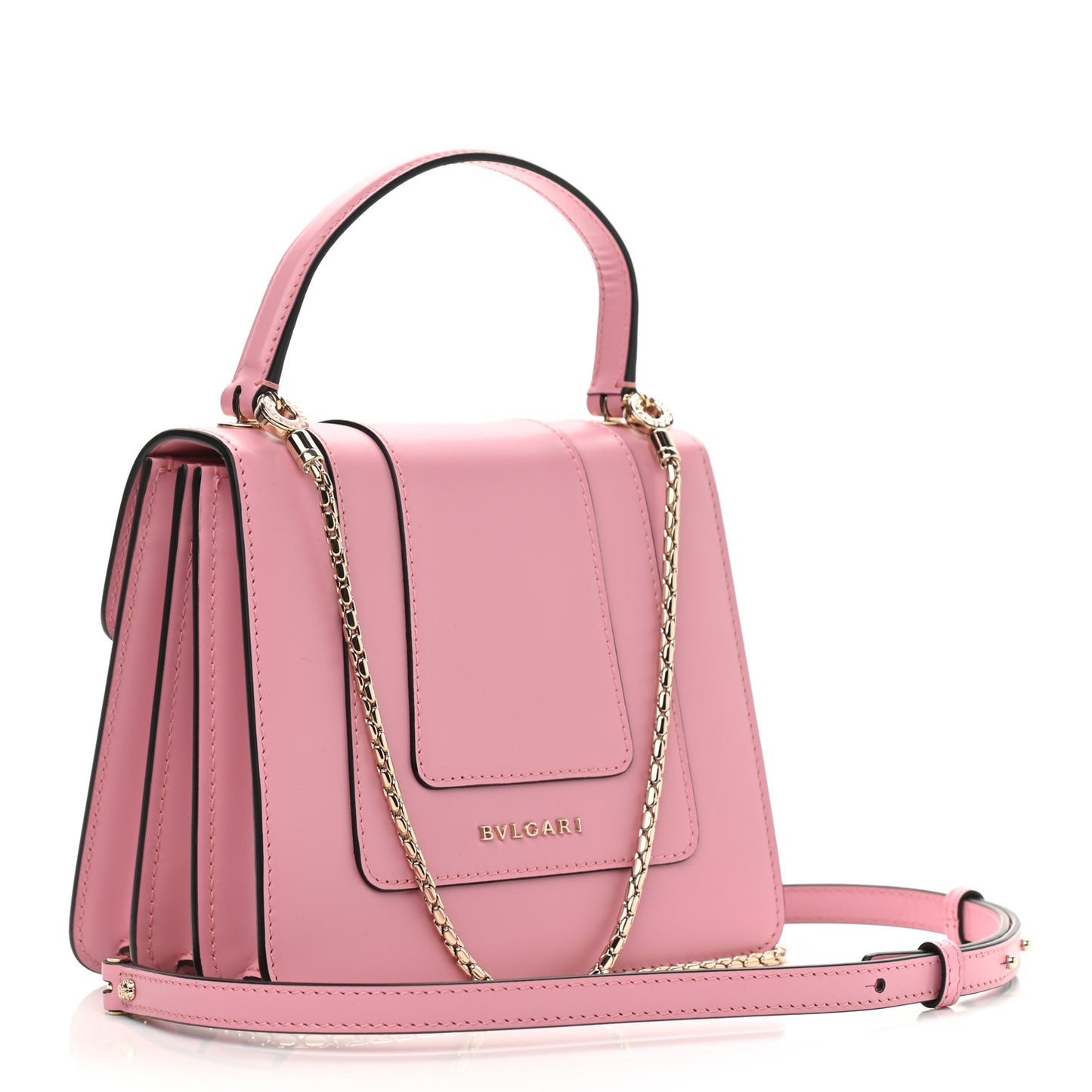 Calfskin Serpenti Forever Top Handle Flamingo Topaz