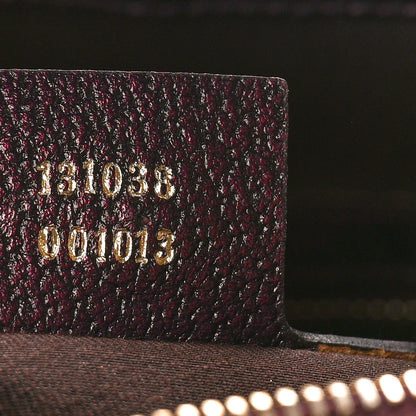 Gucci Metallic Calfskin Bamboo Ring Hobo Aubergine 7 of 10