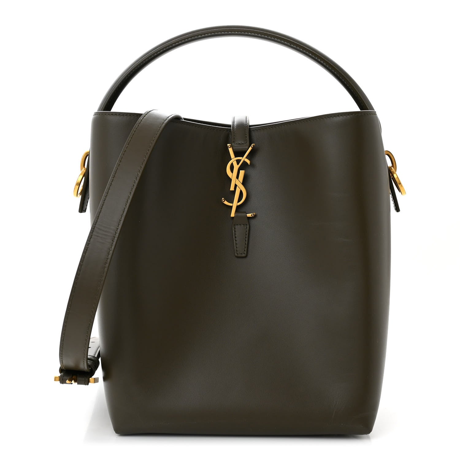 Saint Laurent Shiny Calfskin Le 37 Bucket Bag Deep Musk 1 of 11