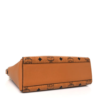 MCM Visetos Small Essential Crossbody Bag Cognac 4 of 10