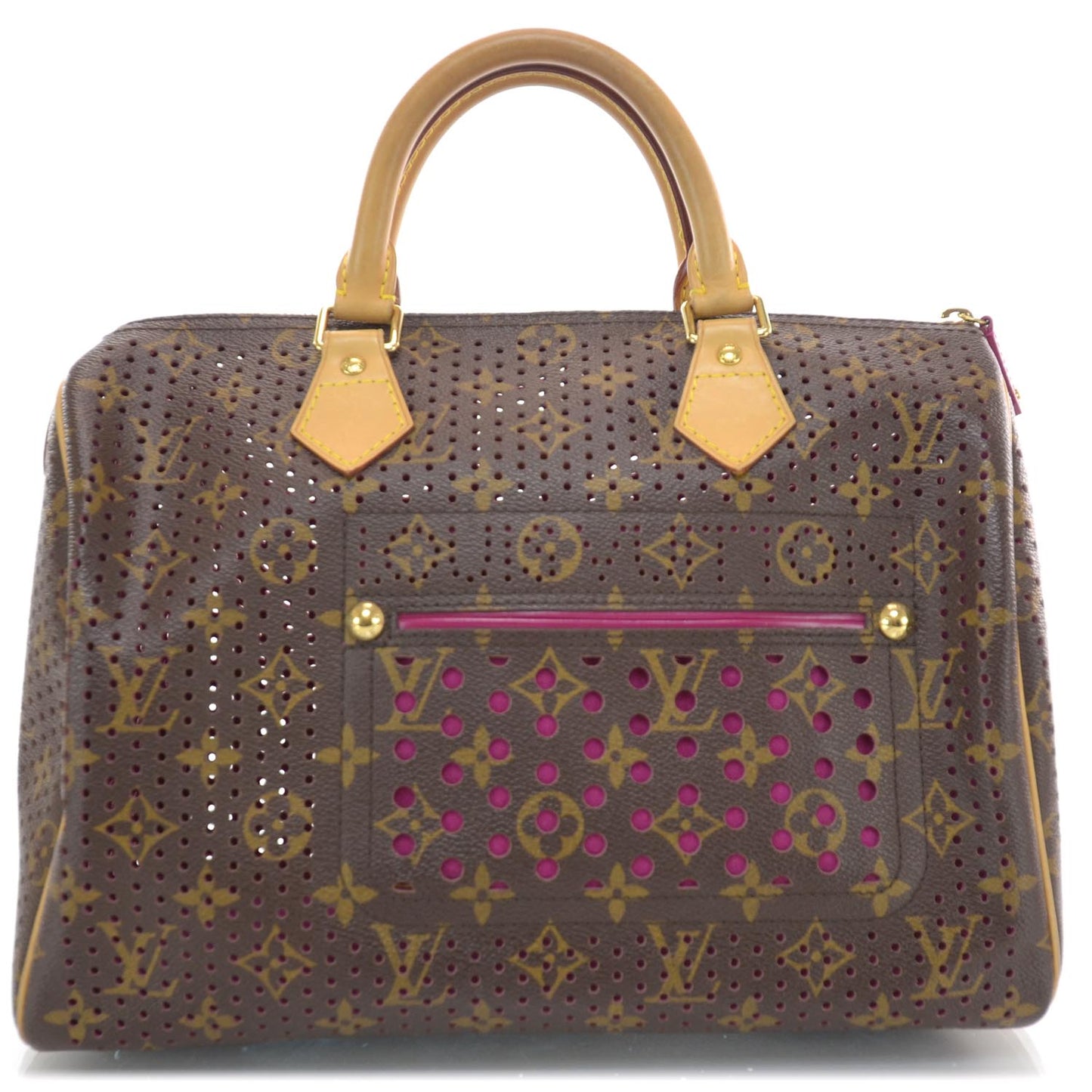 Monogram Perforated Speedy 30 Fuchsia