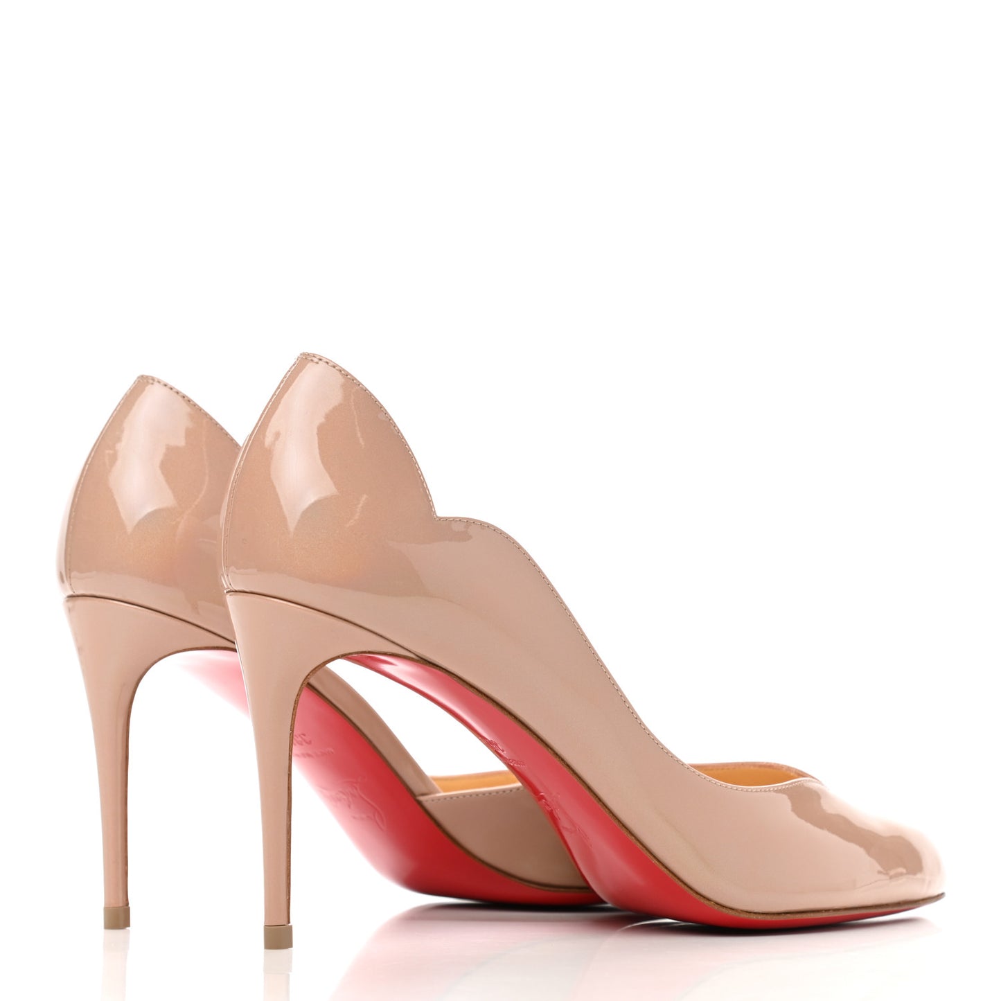 Patent Round Chick 85 Pumps 38.5 Nude