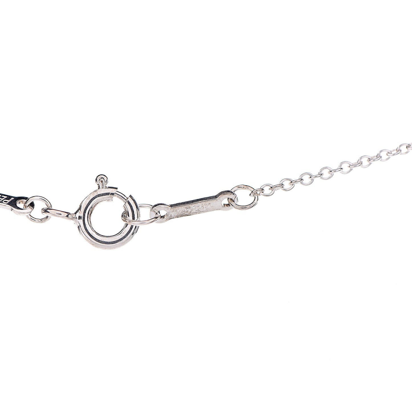 Sterling Silver 16mm Elsa Peretti Open Heart Pendant Necklace