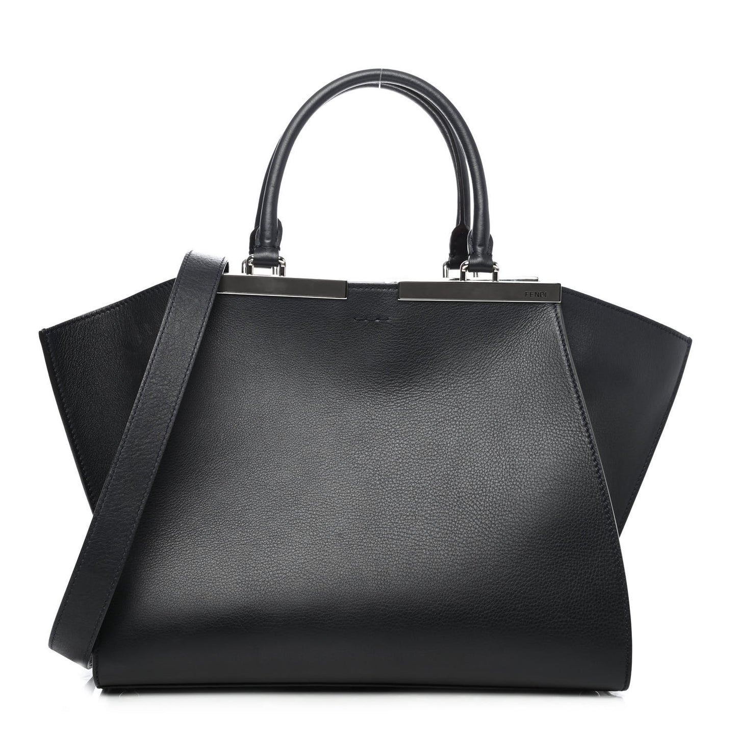 Vitello Dolce Marmol Shiny Nappa Petite 3Jours Tote Blue Notte