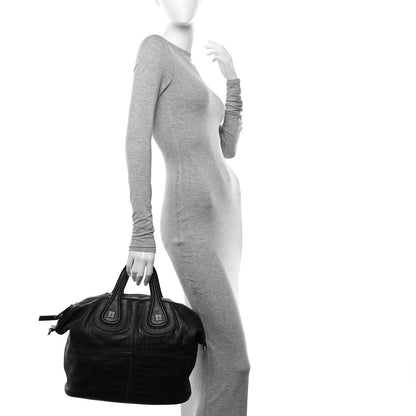 Givenchy Calfskin Crocodile Embossed Medium Nightingale Black 2 of 13