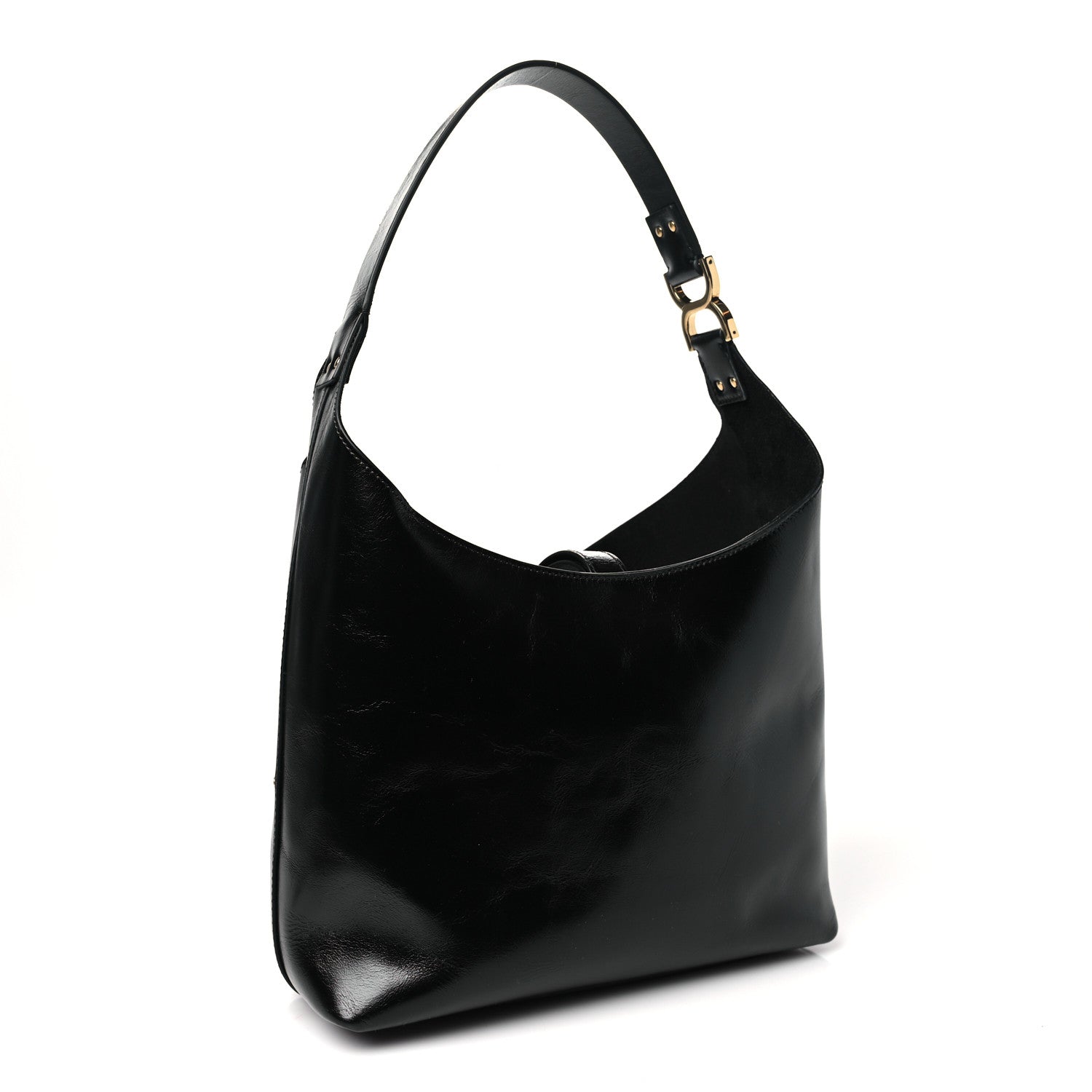 Chloe Shiny Calfskin Small Marcie Hobo Bag Black 3 of 10