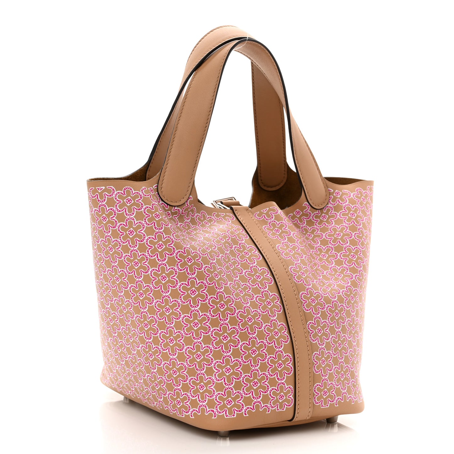 Swift Lucky Daisy Picotin Lock 18 PM Chai Rose White