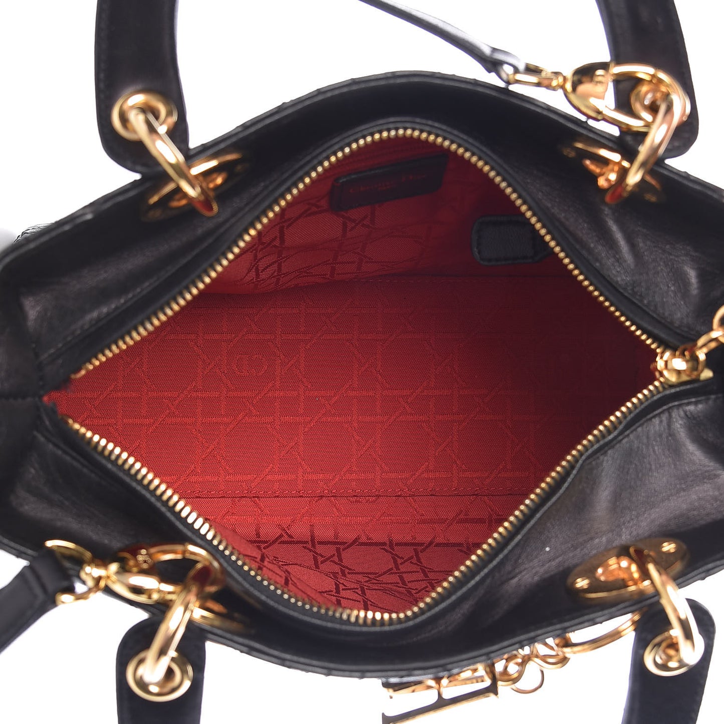 Lambskin Cannage Medium Lady Dior Black