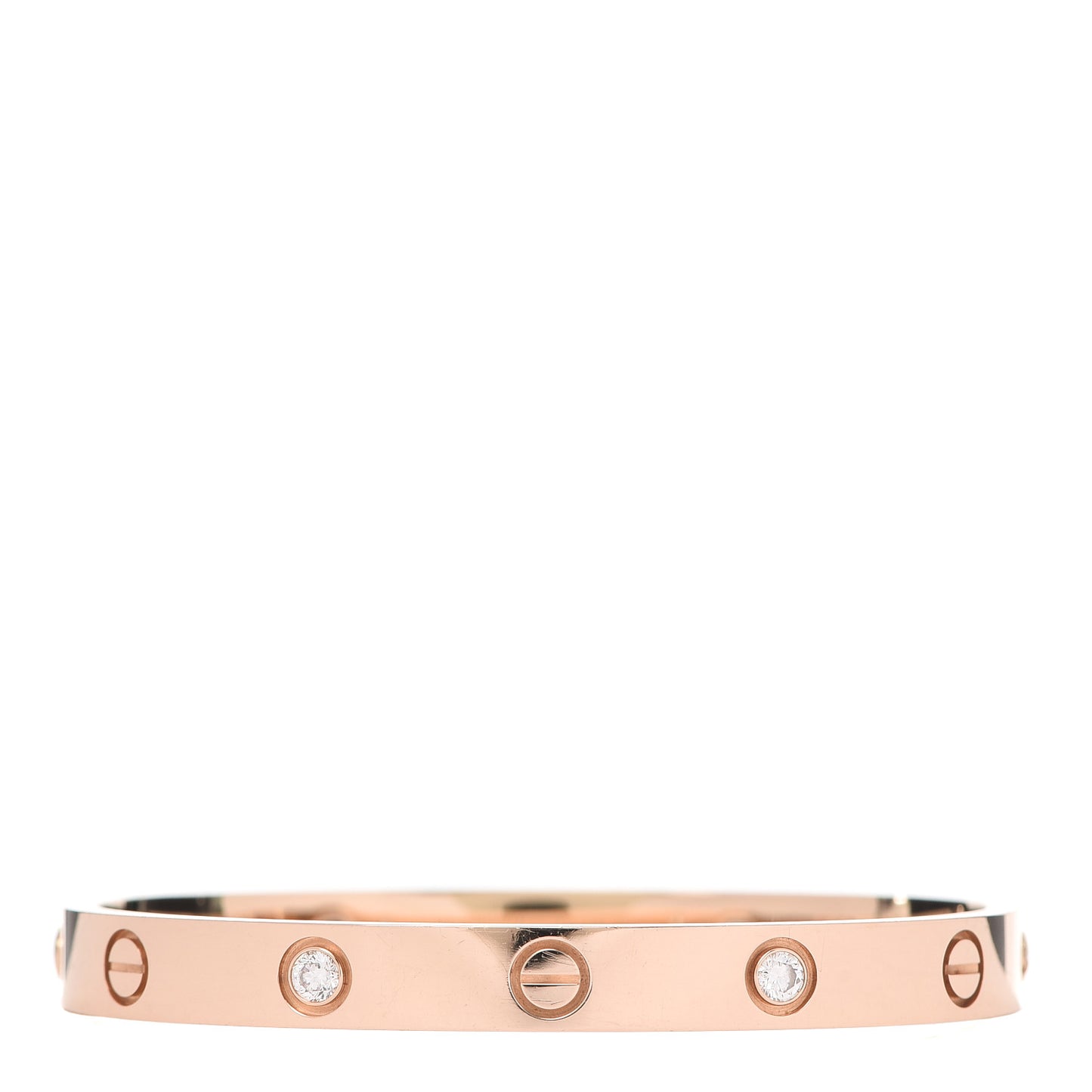 18K Pink Gold 4 Diamond LOVE Bracelet 16