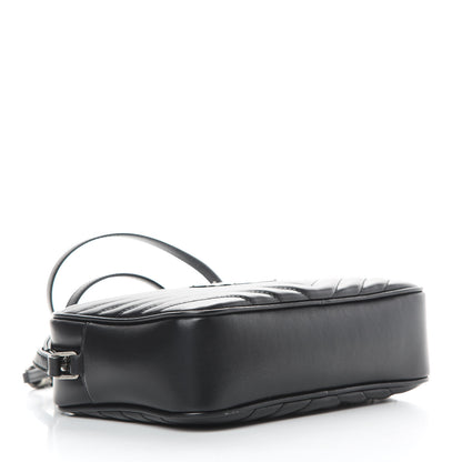 Saint Laurent Calfskin Matelasse Monogram Lou Camera Bag Black 4 of 11