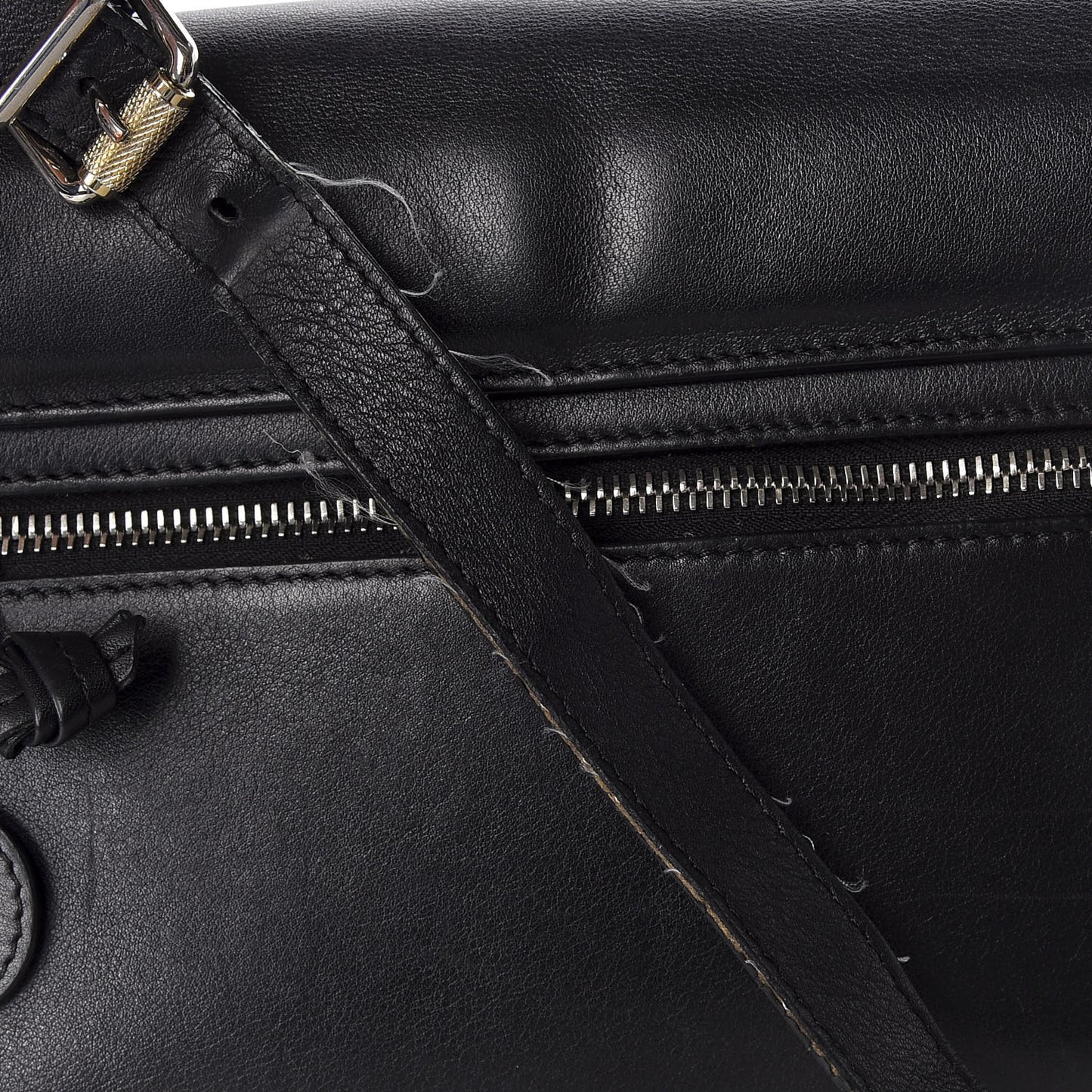 Smooth Calfskin PS11 Classic Shoulder Bag Black