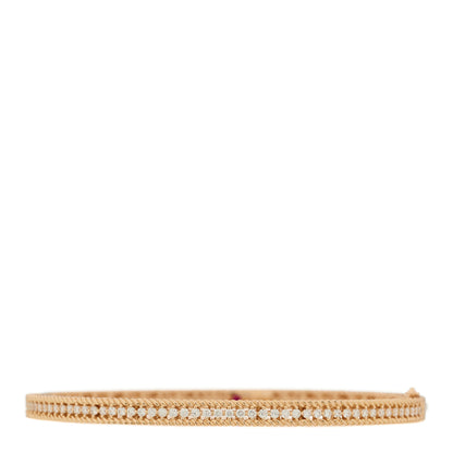 Roberto Coin 18K Rose Gold Diamond Symphony Bangle Bracelet 1 of 4