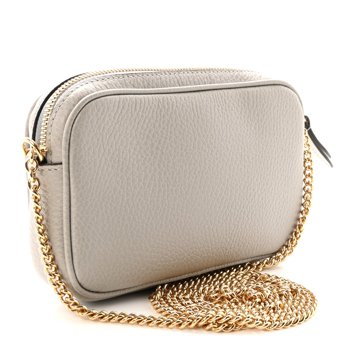 Gucci Dollar Calfskin Super Mini GG Marmont Chain Shoulder Bag Deep Grey 3 of 10