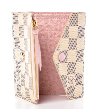 Louis Vuitton Damier Azur Victorine Wallet Rose Ballerine 5 of 7