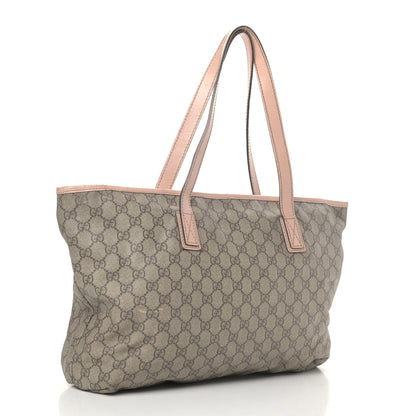 Gucci GG Supreme Monogram Medium Zippered Shopping Tote Pink 2 of 9
