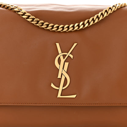 Saint Laurent Smooth Calfskin Suede Medium Reversible Monogram Kate Satchel Brick 13 of 17
