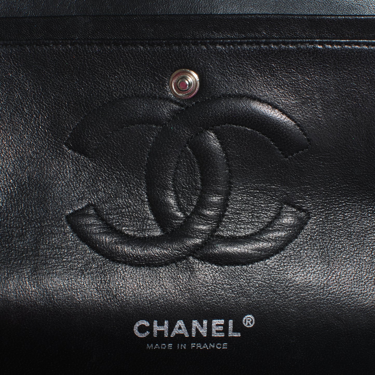 Patent Medium Double Flap Black