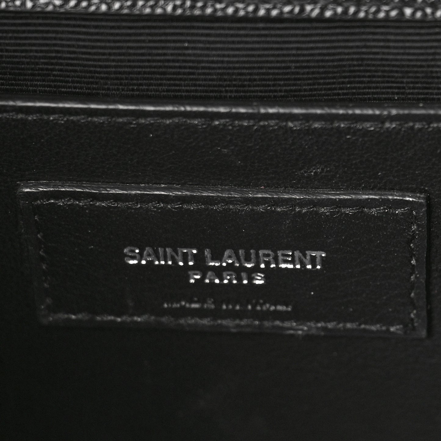 Grain De Poudre Textured Mixed Matelasse Triquilt Medium Monogram Satchel Black