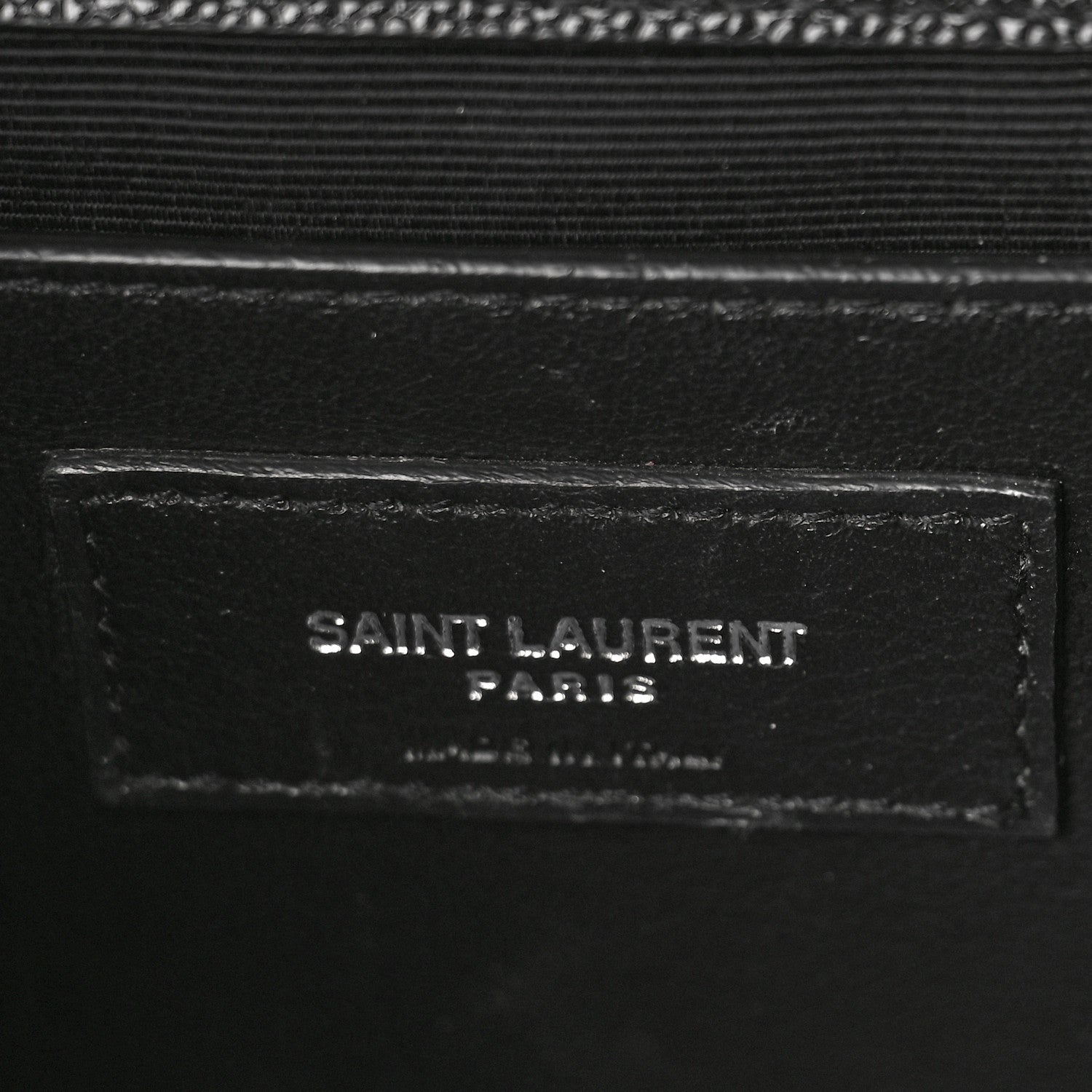 Saint Laurent Grain De Poudre Textured Mixed Matelasse Triquilt Medium Monogram Satchel Black 6 of 10