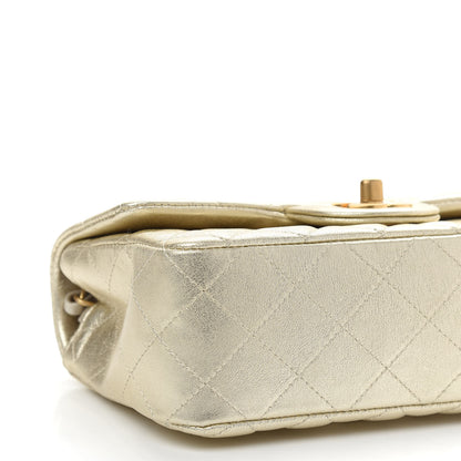 Chanel Metallic Lambskin Quilted Mini Rectangular Flap Gold 4 of 8