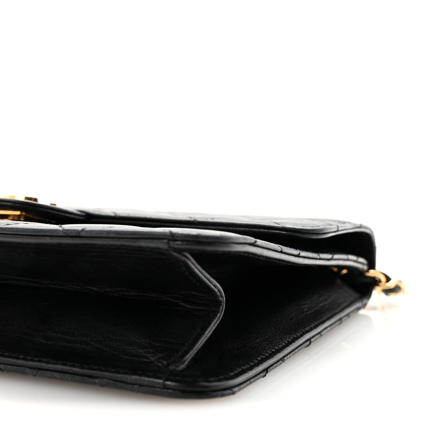 Lambskin Quilted Small Single Flap Bag Black