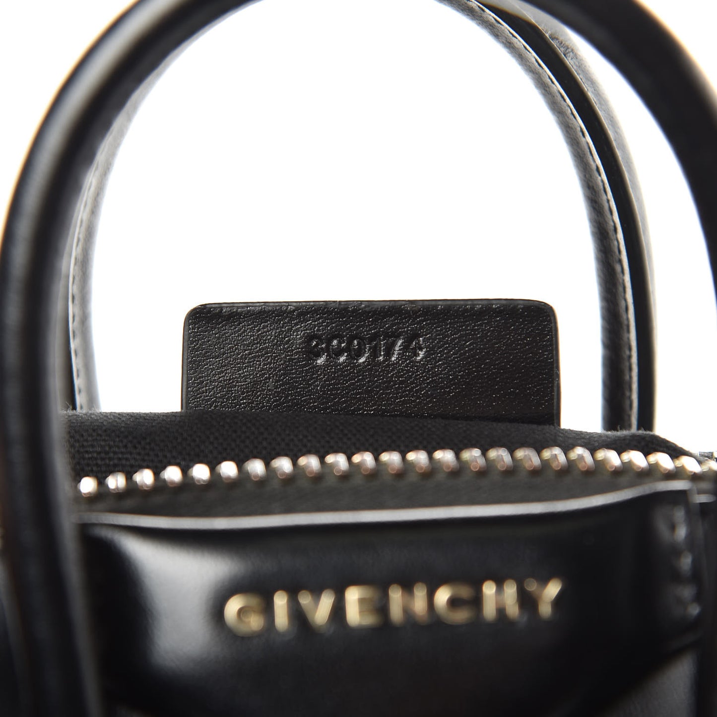 Shiny Lord Calfskin Mini Antigona Black