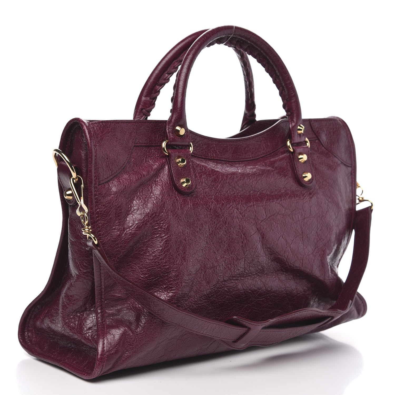 Balenciaga Agneau Classic Gold Hardware City Violet Prune 3 of 11