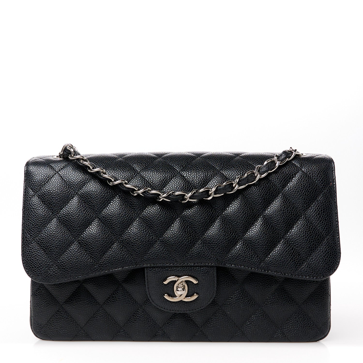 Chanel Caviar Quilted Jumbo Double Flap Black 1 of 11