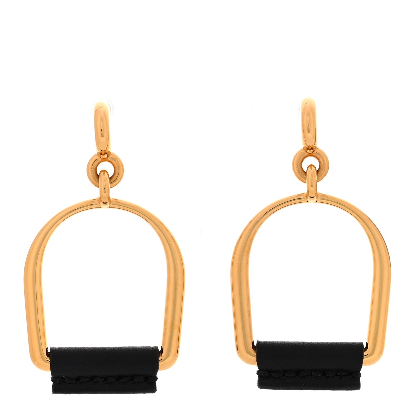Swift Small Heritage Equestre Etrier Earrings Black