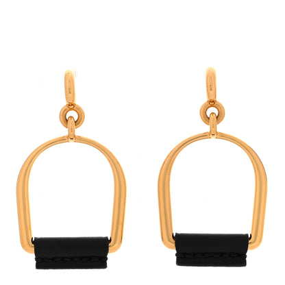 Hermes Swift Small Heritage Equestre Etrier Earrings Black 1 of 7